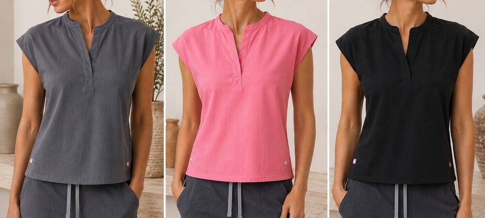 FIGS Rafaela 3 Tops Bundle XS Gray Black Pink Technical Collection Scrubs XS